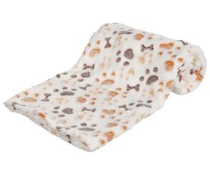 Trixie Lingo Blanket-Parent, Blanc/Beige, 100 x 75 cm