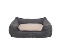 TRIXIE Lit Coline, Angulaire, 80 × 65 cm, Gris foncé/Beige - 36671