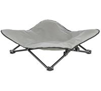 Trixie Lit de camping pour chien 28215 – Pliable, housse amovible, jusqu'à 15 kg, gris/noir