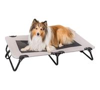 TRIXIE Lit pour Chien Strong Edition en Beige/Noir - lit Stable et Confortable pour Chiens Jusqu’à 35 kg - Pliable & Facile d’Entretien - 120 × 19 × 70 cm - 28213