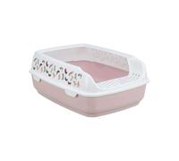 Trixie Bac à litière Delio rose et blanche 49,5 x 38 x 20 cm pour chat