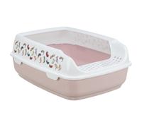 Trixie Litière Pour Chats Delio 38x20x50 Cm Lavande/Blanc Avec Bord Et Imprimé