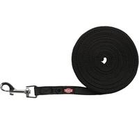 Trixie Laisse à pister caoutchoutée S-M – 15 m/15 mm – Noir