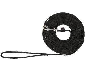 TRIXIE Longe solide pour chien - Noir - Taille moyenne, 15 m/5 mm | ø 5 mm - Longe solide pour entraînement en extérieur - Pour la promenade et le rappel pour chiens de petite à moyenne taille