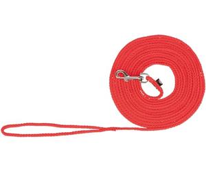 TRIXIE Longe solide pour chien - Rouge - Taille moyenne, 10 m/5 mm | ø 5 mm - Longe solide pour entraînement en extérieur - Pour la promenade et le rappel pour chiens de petite à moyenne taille