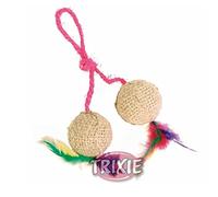 Trixie Lot de 2 balles de Jute remplies avec Corde, Ø 4,5 cm