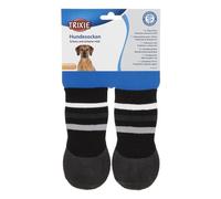 TRIXIE Lot de 2 Chaussettes antidérapant - L-XL - Noir - Pour chien