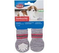 TRIXIE Lot de 2 Chaussettes antidérapant - XL - Gris - Pour chien