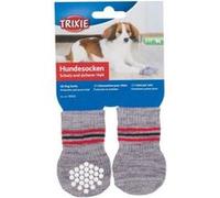 trixie lot de 2 chaussettes antidérapant - xl - gris - pour chien Gris G