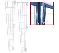 Trixie Lot de 2 Grille de protection Fenêtre oscillo-battante Plastique Partie latérale, 62 x 16/7 cm, Blanc