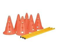 Trixie Kit d'obstacles 6 cônes 3 barres Hauteur réglable 6/13,5/20 cm Orange/Jaune 32091