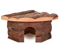 Trixie Maison d'angle Jesper pour Hamsters et Souris, 21 × 10 × 15 cm, 62041, Bois d'écorce