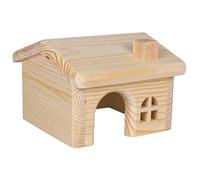 Trixie Maison en bois avec toit à pignon pour souris et hamsters 15x11x15cm