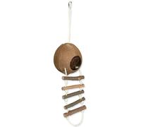 Trixie Maison en noix de coco pour hamsters avec échelle 13 x 56 cm