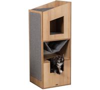 Trixie Maison pour chat Indoor CityStyle 105 cm – hamac & couchage surélevé, Marron/Gris