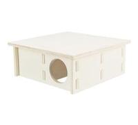 TRIXIE Maison pour Rongeurs à 4 Pièces 25x10x25 cm Bois Hamster Petit Animal 444019 Bois G