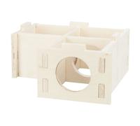 TRIXIE Maison pour rongeurs avec 3 compartiments 25x10x25 cm Bois