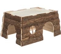 TRIXIE-Maison rustique pour petits animaux coloris marron en bois tilde - 39 x 22 x 29 cm
