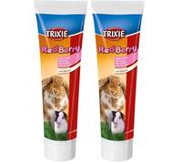 TRIXIE Malt Paste Red Berry | 100 g | Complément Alimentaire pour Lapins & Petits rongeurs | avec 70% de Malt & 12% de Fruits | comme friandise ou pour affiner l'aliment Principal (Lot de 2)