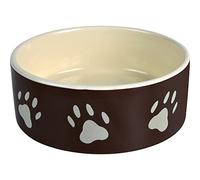 Trixie Mangeoire Cerám. Empreintes, 0,3 l, ø12 cm, Marron/Taupe