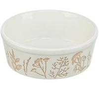 Trixie Mangeoire en céramique, 1,2 l/ø 20 cm, Blanc/Taupe