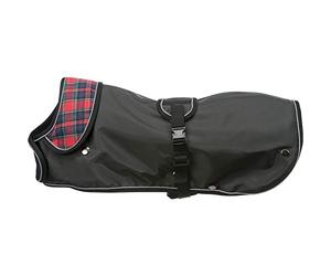 TRIXIE Manteaux et Couches - Manteau Hermy 2 en 1, XS, 28 cm, Noir/Rouge
