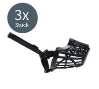 TRIXIE Museau 3 Pièce Taille M 20 CM Plastique Nylon Noir Chien Réglable