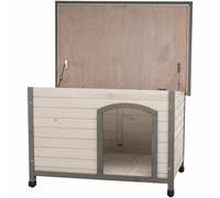 Trixie Niche pour chiens Natura Classic à toit plat 104 × 72 × 68 cm Gris Taille M