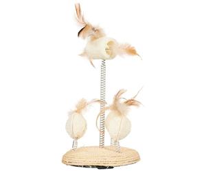 Trixie Natural Toys On Springs, 30 x 15 cm Diameter, Pack of 4