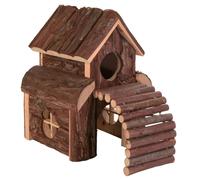 Trixie Natural Vivant Cabane en Rondins Finn, Avec Pont, 13x20x20 CM