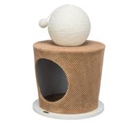 TRIXIE Niche pour chats avec balle à gratter 36x50 cm Taupe