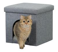 Trixie Nid Douillet Alois Gris 38x40x38cm Pliable Avec Coussin Amovible Peluche