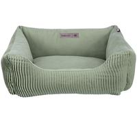 TRIXIE Panier pour Chien Marley 100 x 70 cm en Sauge - Panier rectangulaire pour Chien pour Grands Chiens - Chien Douillet Panier avec Housse en Coton Toile de Haute qualité - Doux et Lavable - 37692