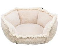 Trixie Panier pour chien Boho 80×80 cm Beige – Coussin doux, antidérapant, lavable