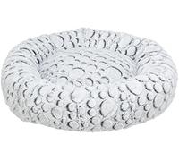 Trixie Lit Mila rond en peluche 60 cm Blanc-Gris