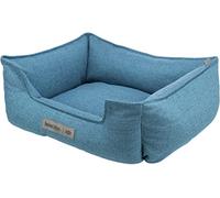 TRIXIE Panier pour Chien Talis, 100 × 70 cm, Bleu - Panier élégant en Tissu Douillet, antidérapant & Lavable, idéal pour Chiens de Taille Moyenne Qui Aiment se blottir