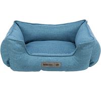 TRIXIE Panier pour Chien Talis, 80 × 60 cm, Bleu - Panier élégant en Tissu Douillet, antidérapant & Lavable, idéal pour Chiens de Taille Moyenne Qui Aiment se blottir