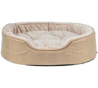 Trixie 374066 Vital Lino Soft Panier orthopédique pour Chien Ovale Beige/crème, 83 x 67 cm, Panier Confortable avec Mousse viscoélastique pour Effet mémoire de Forme