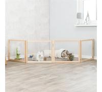 Trixie Parc intérieur pour lapins nains, 60 - 240 x 50 cm, bois naturel/métal