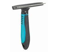 TRIXIE Peigne à poils longs pour le soin du sous-poil - pour divers types de pelage - longueur des dents 2 cm - manche plastique caoutchouté - 10 x 15 cm - noir/bleu - 23782