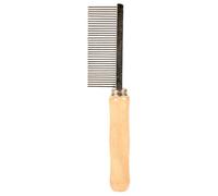 Trixie Peigne Dents Taille M avec Poignée en Bois, 18 cm