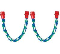 TRIXIE Perchoir Corde pour Oiseaux d'ornement - malléable grâce au renforcement du Fil - avec Fixation par vis - Pur Coton - 66 cm/ø 18 mm - 5161 (Lot de 2)