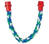 TRIXIE Perchoir corde pour oiseaux d'ornement - malléable grâce au renforcement du fil - avec fixation par vis - pur coton - 66 cm/ø 18 mm - 5161