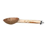 TRIXIE Perchoir pour oiseaux avec mangeoire - Fixation par vis - Noix de coco et bois - 25 cm/ø 18 mm - 58747