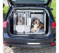 TRIXIE Pet Double boîte de transport M-L Aluminium