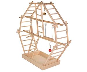 Trixie Place de Jeux en Bois avec Échelles pour Perruches et Canaris 44 × 44 × 16 cm