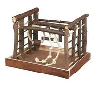 TRIXIE Plateau de jeux Natural Living 25cm - Pour oiseau Brun G