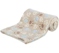 TRIXIE Plush Pet Couverture pour Chien/Chat Motif Empreintes de Chat et Chien Protection des Poils pour ameublement des Poils d'animaux