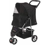 TRIXIE 28958 poussette pour animaux de compagnie 11 kg Chien Noir Métal Polyester Pliable