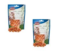 Trixie Premio Cheese Chicken Cubes | Pack Double | 2 x 50 g | Complément Alimentaire pour Chats | avec Poitrine de Poulet + Fromage | 81% de Viande | sans Sucre ajouté et sans Gluten